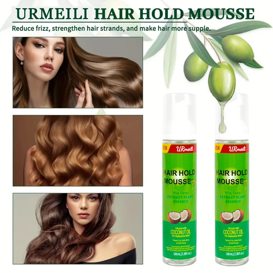Curl Mousse For Frizz Control Hair Styling Mousse 100Ml Refreshed Defined Curly Hair Foam Pleasant Scent Olive Oil Hair Mousse
