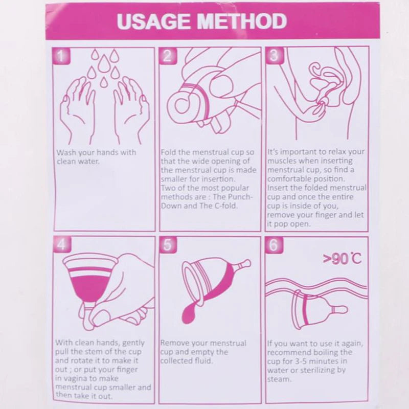 Portable Menstrual Cup Medical Silicone Leak-proof Lady Women Menstrual Period Cup With Storage Case Feminine Hygiene Product