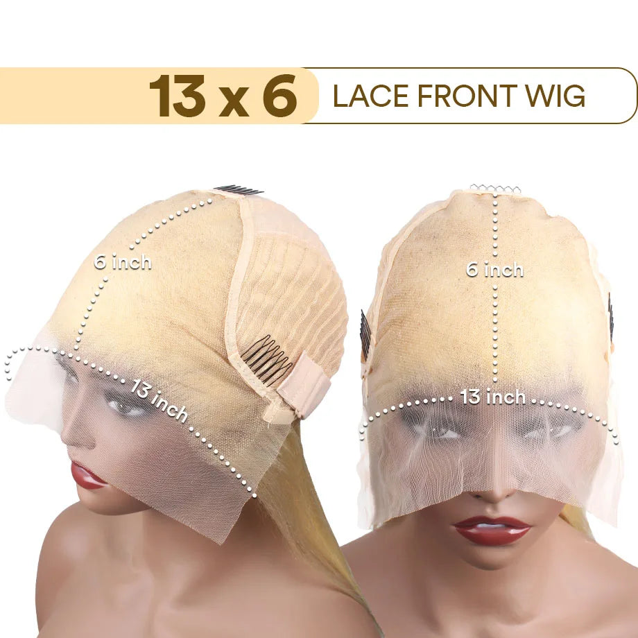 613 Blonde Lace Frontal Wig Deep Wave 13x4 13x6 HD Lace Human Hair Wig Pre Pluck Curly Lace Front Wigs Brazilian Human Hair