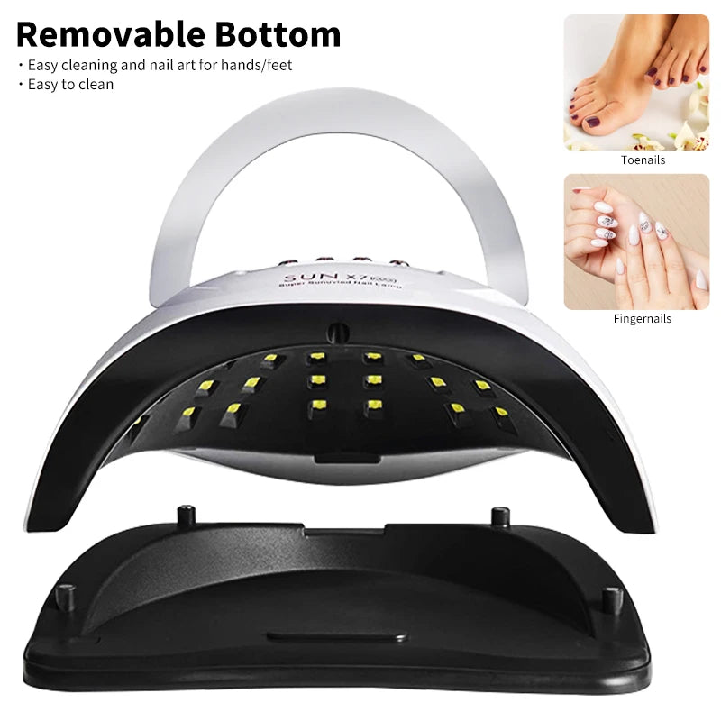 UV LED Nail Lamp,Gel Nail Dryer with Auto Sensor 57 LED Fast Curing Smart Polish Dryer for Gel Nails Professional Manicure Tool