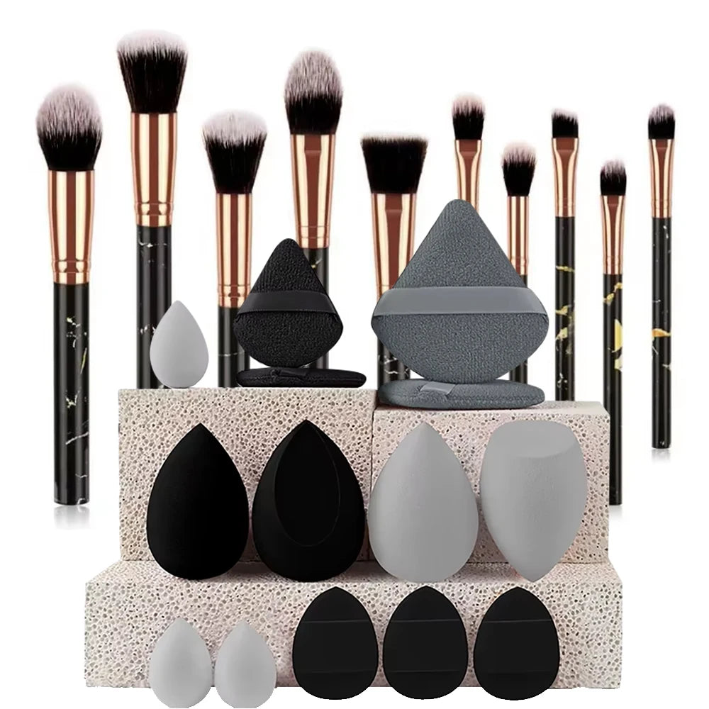 10pcs Mini Makeup Brush Set Powder Eyeshadow Foundation Blush Blender Concealer Beauty Makeup Tools Brush Professional Supplies