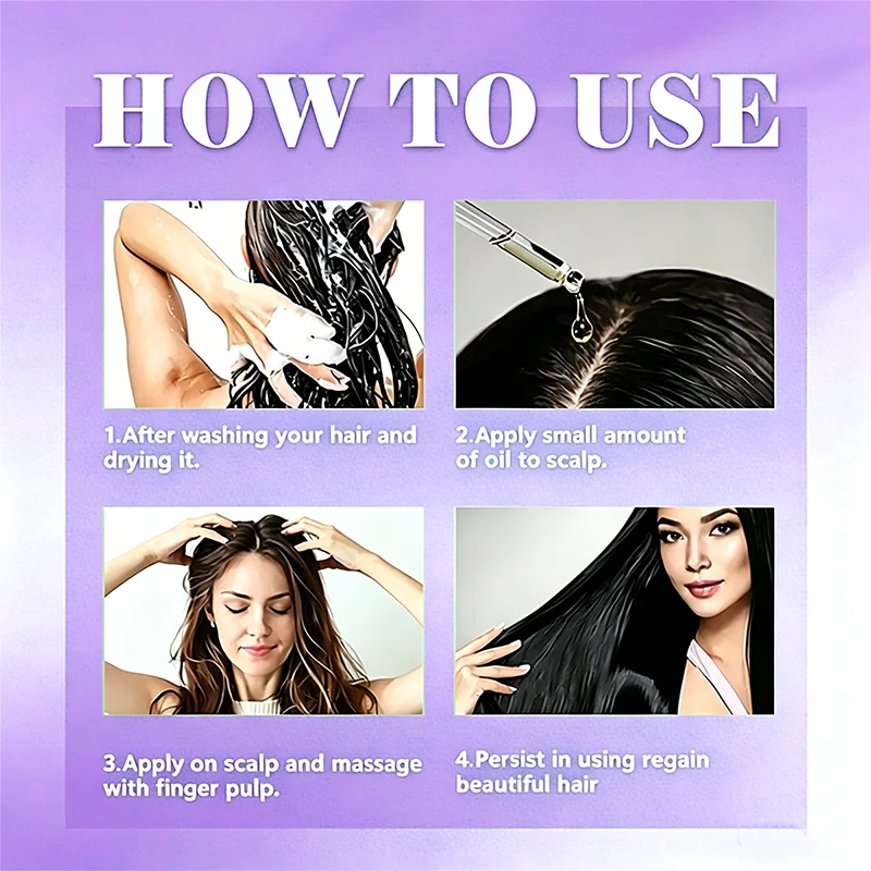 10‑in‑1 Herbal Hair Essential Oil Rosemary Onion Extract Hydrating Nourish Scalp Moisturizer Silky Shine Hair‑Care Serum