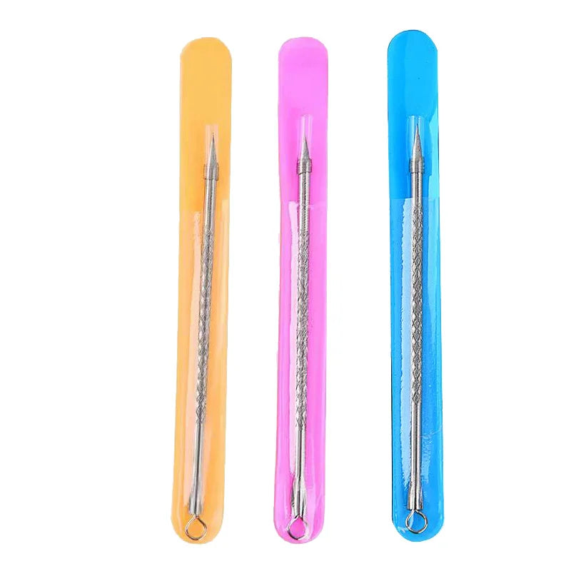 1/2Pcs Blackhead Comedone Acne Pimple Blemish Extractor Remover Stainless Steel Needles Remove Tools Face Skin Care Pore Cleaner