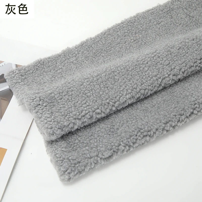 Thickened Short Hair Plush Fabric By The Meter for Needlework Autumn Coat Hoodies Dolls Diy Sewing Cloth Warm Soft Bear Plaid