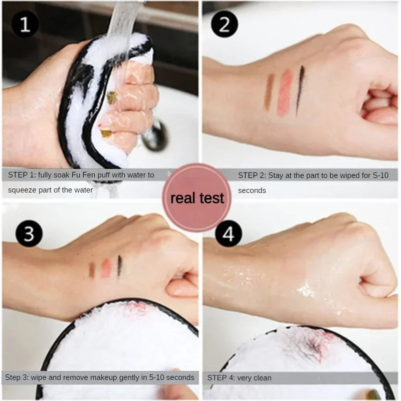 Washable Reusable Makeup Remover Pads Cotton Wipes Microfiber Cosmetics  Face Cleansing Sponge Skin Care Tools 3Pcs