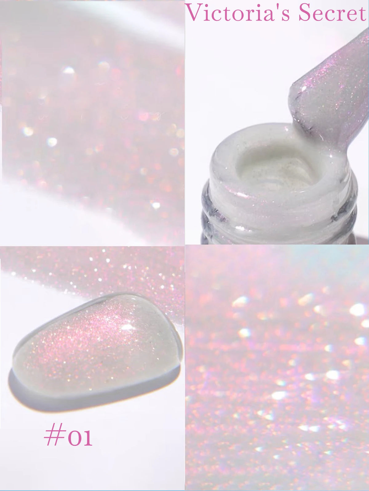 MN 1-9PCS Pink Blue White Green Color Series Gel Nail Polish With Strobe Glitter Brocade Diamond Gel Polish