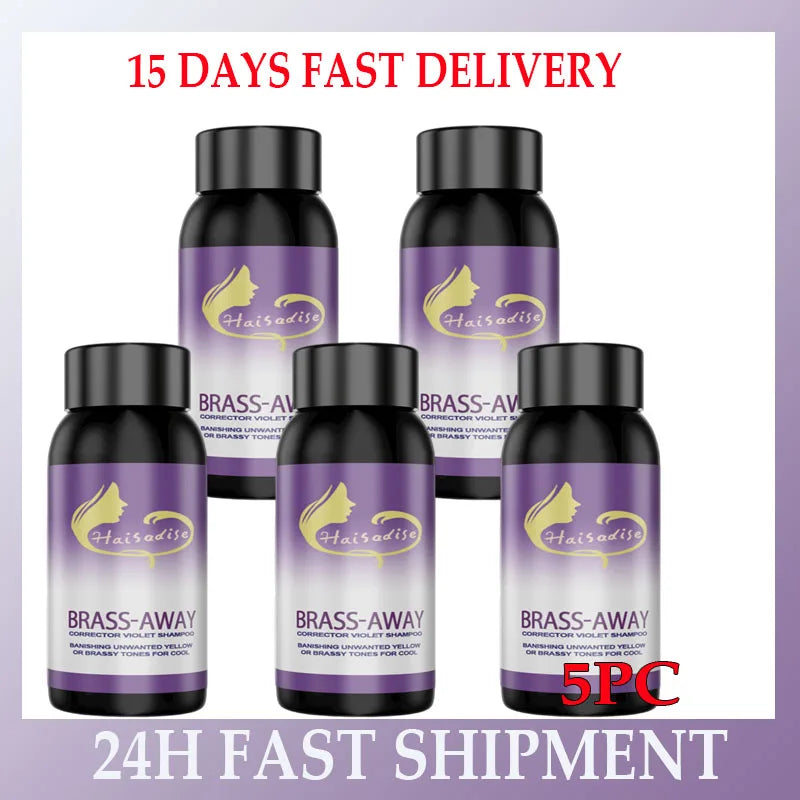 Gray Color Fixing Hair Dye Shampoo Cover Gray Hair Fade Yellow After Bleach Hair Shampoo Non-irritating Purple Shampoo Blonde