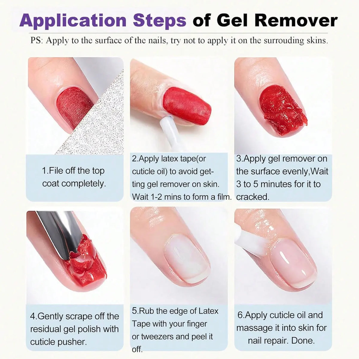 Ovanlee 2-Pack Magic Nail Gel Remover – 15ml X 2 Fast 2-5 Min Burst UV Polish Dissolver, No Foil Wraps, Low Odor & Gentle, Easy Peel-Off Gel Remover for DIY Manicure