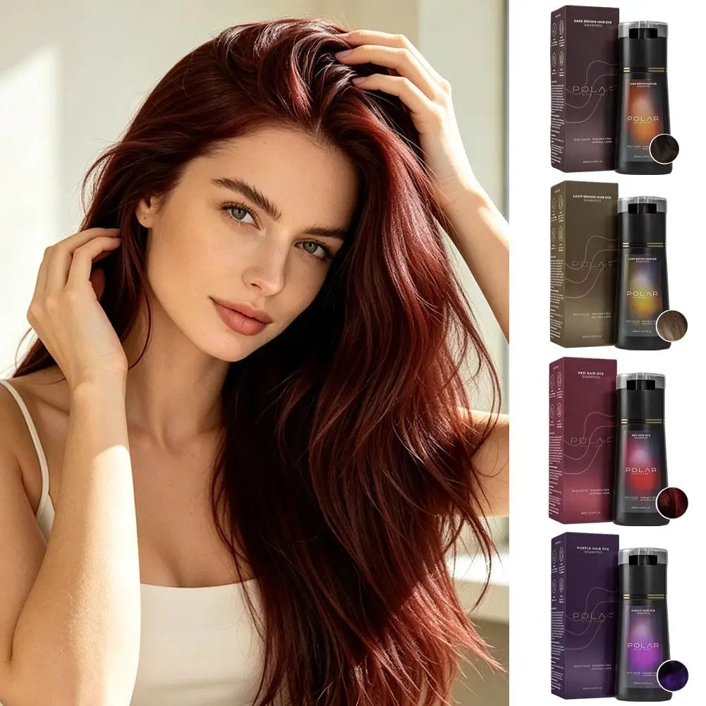 200ml 4 Colors Hair Dye Shampoo For Gray Hair For Women Men ﻿Premium Natural Hair Dye Kit Semi Permanent Hair Dye Shampoo Black