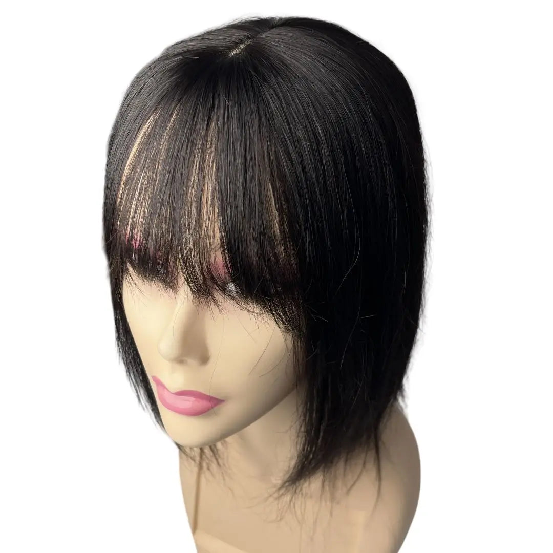 Anemone Lace Base Human Hair Toppers Brazilian Natural Hairpiece Clip In Extension For Hair Volume Non-Remy