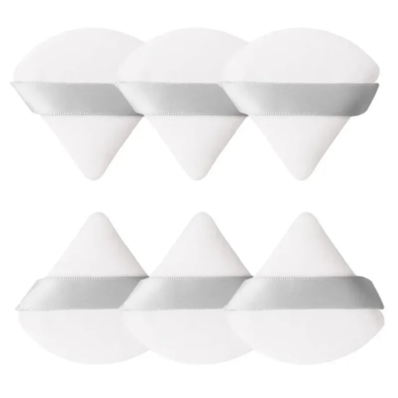2/6PCS Triangle Velvet Cosmetic Puff Make Up Sponges Wet Dry Use for Face Eye Contouring Shadow Cosmetic Foundation Makeup Tool