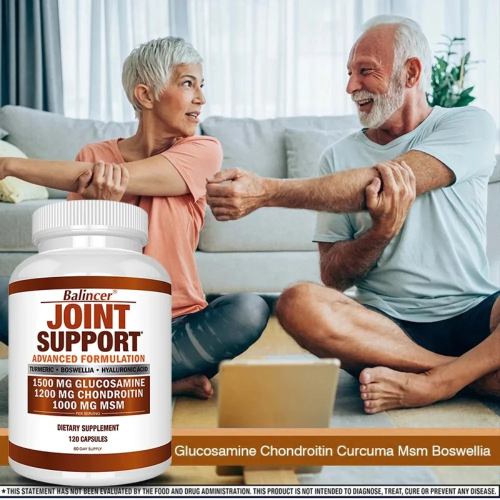 Glucosamine Chondroitin MSM Turmeric Boswellia - Joint Health and Joint Function Support - Glucosamine Sulfate Mobility Formula