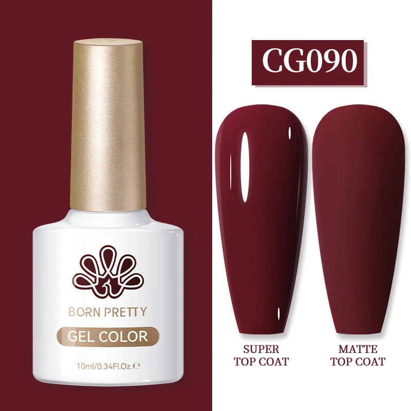 BORN PRETTY 10ml Gel Nail Polish Gel 130 Colors Semi Permanent Solid Nail Gel Varnish Soak Off UV Gel for Base Top Coat