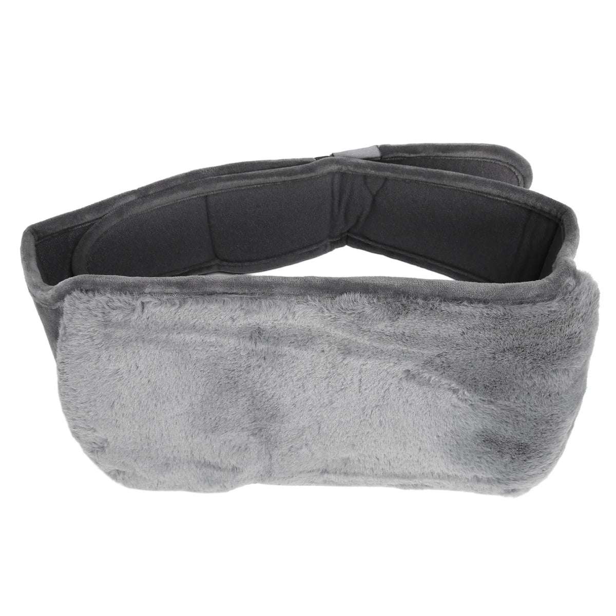 Hot Water Bag Uterus Warming Waist Belt Dark Gray Adjustable Thick Soft Plush Waist Cover for Hot Water Bottle