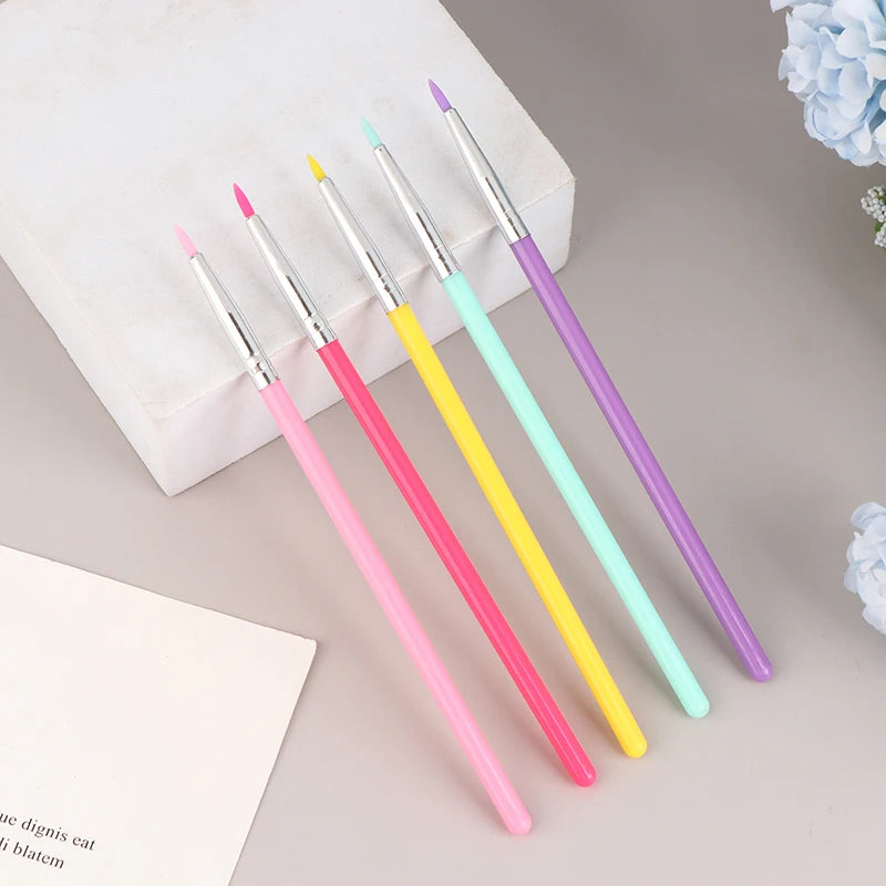 Silicone Concealer Brush Eye Makeup Assist Brush Eyeliner Brush Eye Shadow Eyebrow Details Nail Painting Tools Nail Art Brush