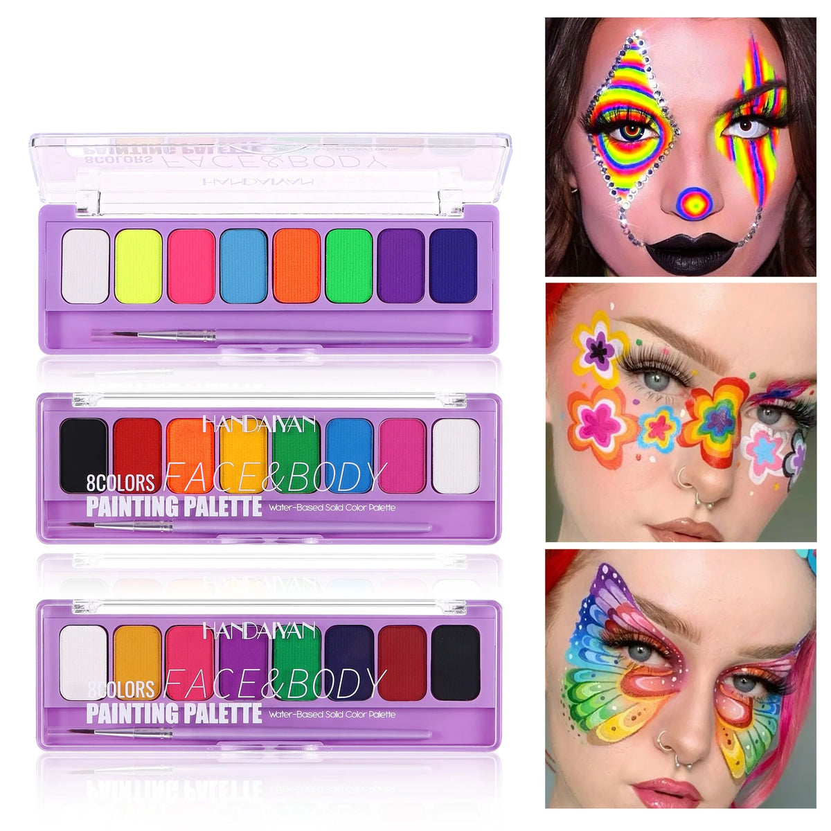 8 Colors Glow Fluorescent Neon Oil Face Body Art Paint UV Glow Oil Painting Halloween Party Fancy Dress Beauty Makeup Cosmetics