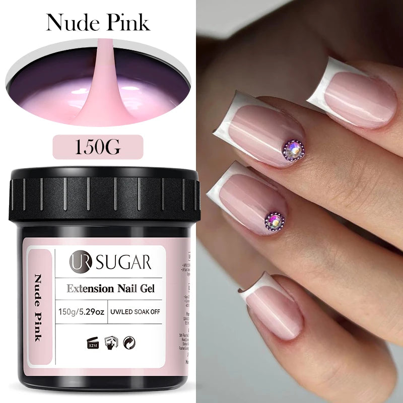 UR SUGAR 150g Extension Jelly Nude Pink Rose Red Quick Extension Gel Nail Polish Nail Extension UV LED Manicure Soak Off