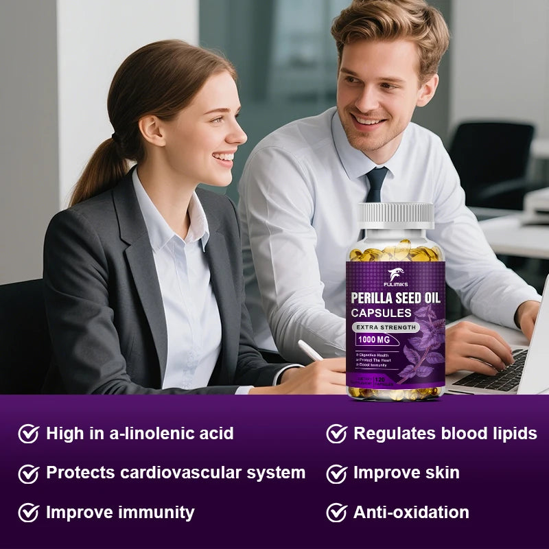 Perilla Seed Oil Capsules, Support for Healthy Modulation of Th2 Cytokines, Allergy Relief, Respiratory and Immunity Booster