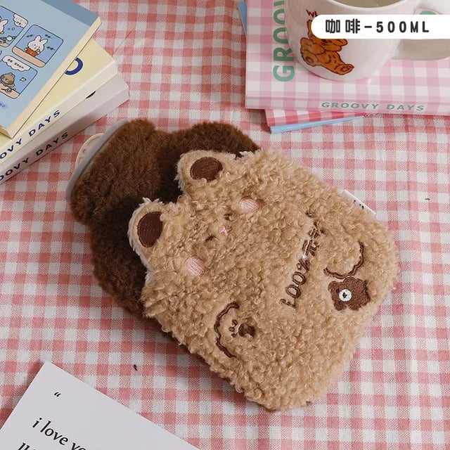Cute Large Warmer Hot Water Bag for Period Pain Stuffed Menstrual Colic Heater Plush Hand Warmer Seed Guatero Bottle