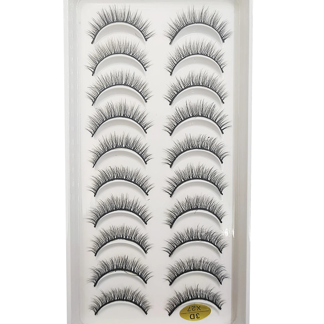 10 Pairs Natural 3d Mink Lashes Soft False Eyelashes Cross Messy Dense Eye Lashes Extension Makeup Faux Cils Cat Mini