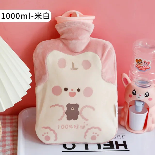 Cute Large Warmer Hot Water Bag for Period Pain Stuffed Menstrual Colic Heater Plush Hand Warmer Seed Guatero Bottle