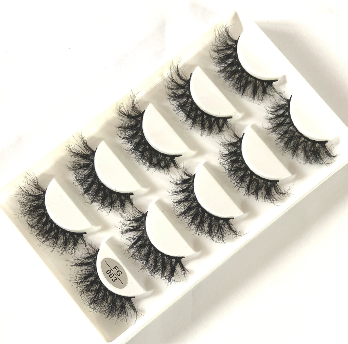 HBZGTLAD 5Pairs Handmade Mink Lashes Short False Eyelashes Dense Natural Long Messy Eye Lashes Reusable Stage Makeup Eyelashes