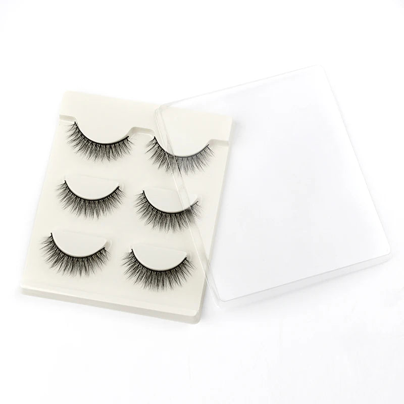 SHIDISHANGPIN 3/6/10 Pairs Half Lashes 3D Mink Lashes Faux Mink Natural Lash Soft Wispy Eyelash Dramatic False Eyelashes Makeup