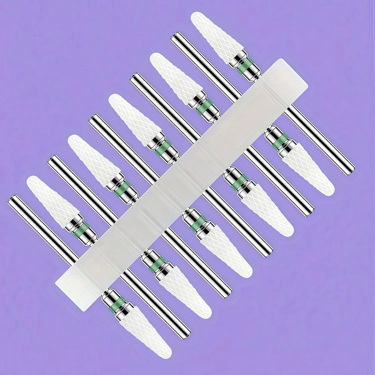 10pcs Ceramic Nail Buffering Heads for Perfect Nail Finish Professional Grade Ceramic Material for Smooth And Shiny Nails
