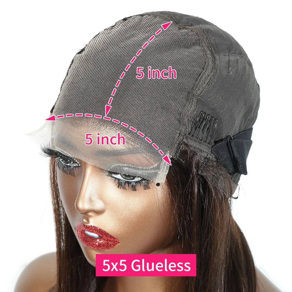 20 22 24 Inch 5x5 Transparent Bone Straight #2 Color 13x4 13x6 Lace Frontal Wig 250 Density Vietnamese Human Hair Wigs For Women