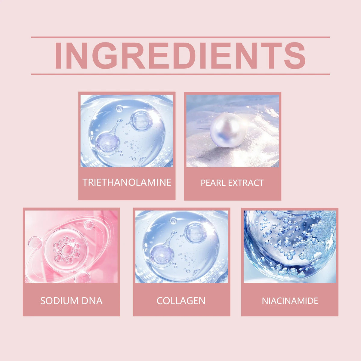 PDRN Pink Collagen Face Serum Skin Oil Control Lasting Moisturizing Facial Cream Skin Care Gel Lightweight Non-Greasy Cream