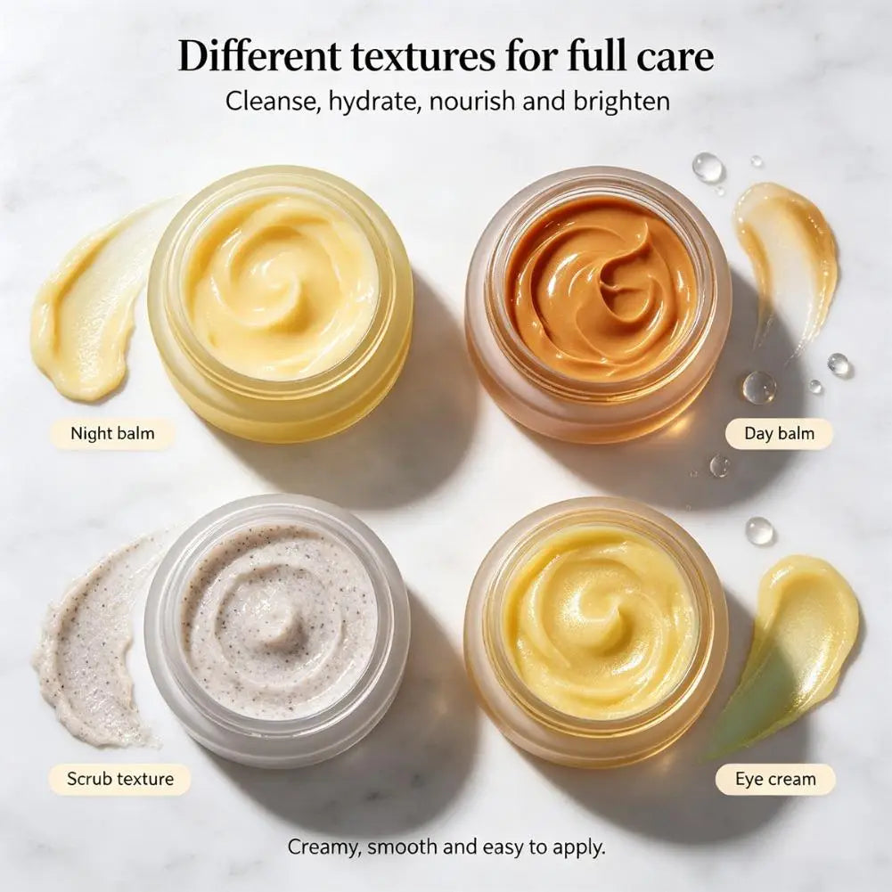Froya Organics The Complete System For Mature Women's Skin Set Magic Wrinkle Eraser Night Balm Insane Glow Day Brand Cream Set