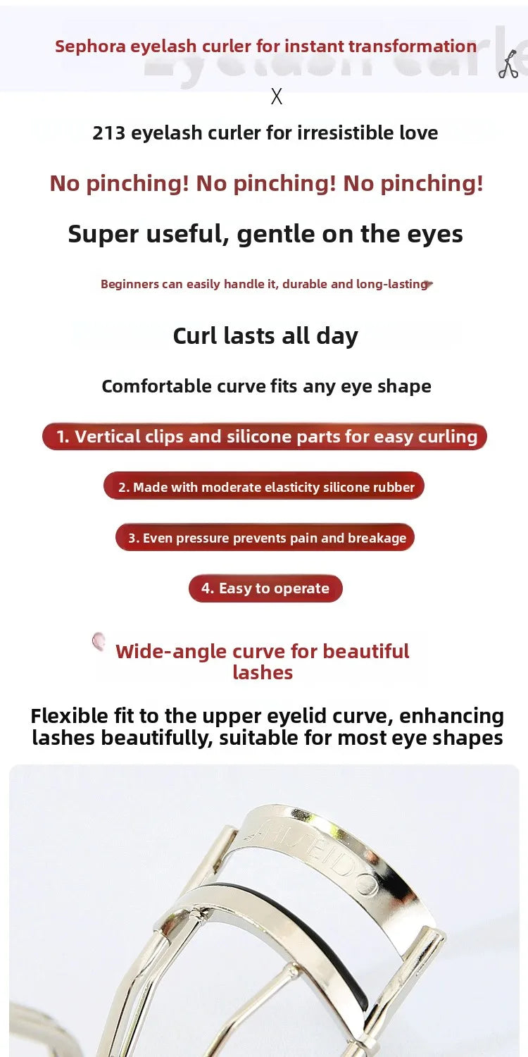 Portable Beginners Eyelash Curler Professional Makeup Artist Version 213 Shiseido Body Edition Long Lasting Curling Fixation