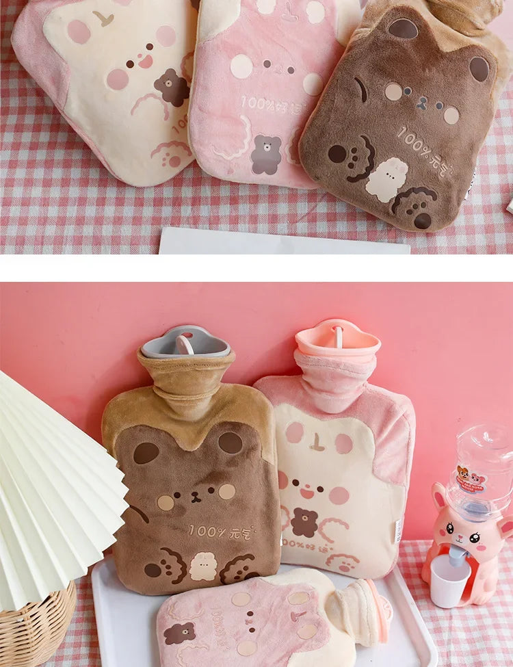 Cute Large Warmer Hot Water Bag for Period Pain Stuffed Menstrual Colic Heater Plush Hand Warmer Seed Guatero Bottle