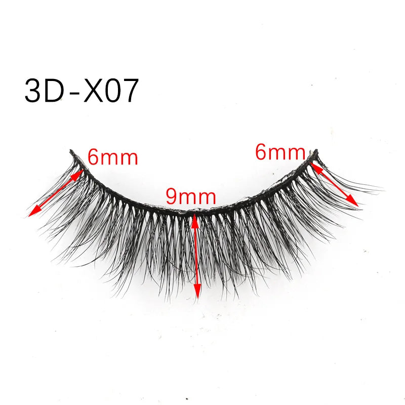 SHIDISHANGPIN 3 Pairs Natural 3D Mink Lashes Soft False Eyelashes Fluffy Wispy Eye Lashes Extension Makeup Faux Cils Maquillaje