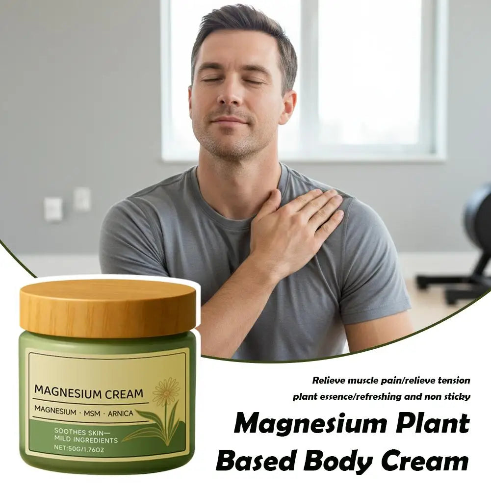 50g Natural Plant Hydrating Moisturize Cream Magnesium MSM Arnica Body Butter Non-Greasy Gentle Daily Barrier Repair Face Cream