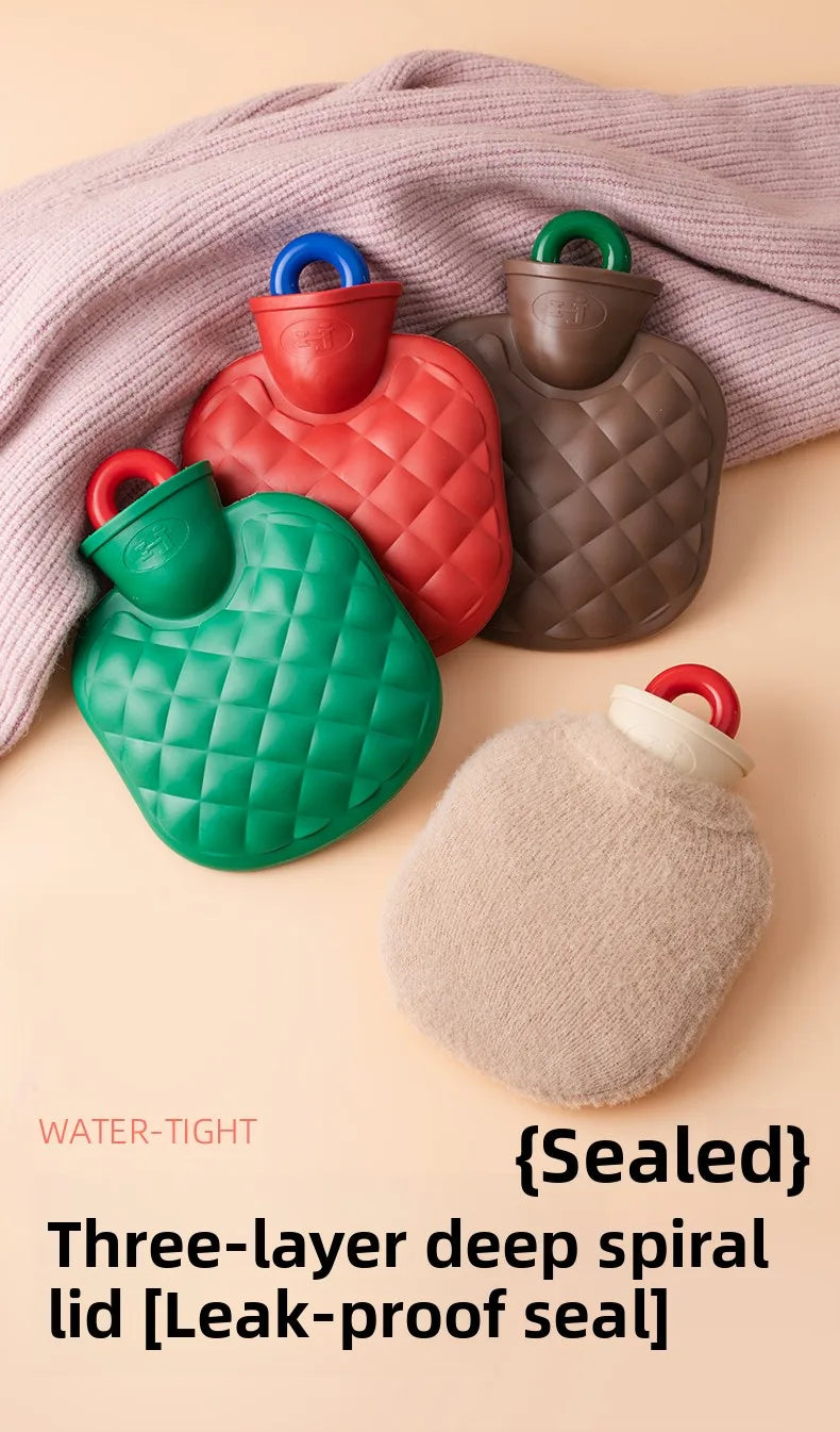 350/800ML Hot Water Bottles Bag Water-filling Hot-water Bag for Female Warm Belly Hands and Feet Keep Hand Warmer Hot WaterBag