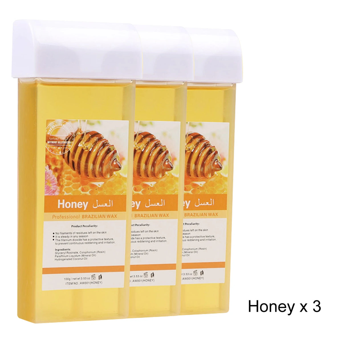 Roll On Refill Hair Removal Wax Painless Depilatory Wax Roller Honey Wax Body Hair Removal For Any Roll On Wax Warmer Cartridge