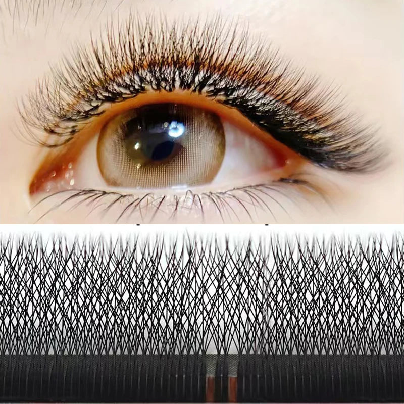 Glitter Individual Lashes Colorful Glitter False Eyelash Extension Russian Volume Premade Fan Christmas Halloween Mink Lashes