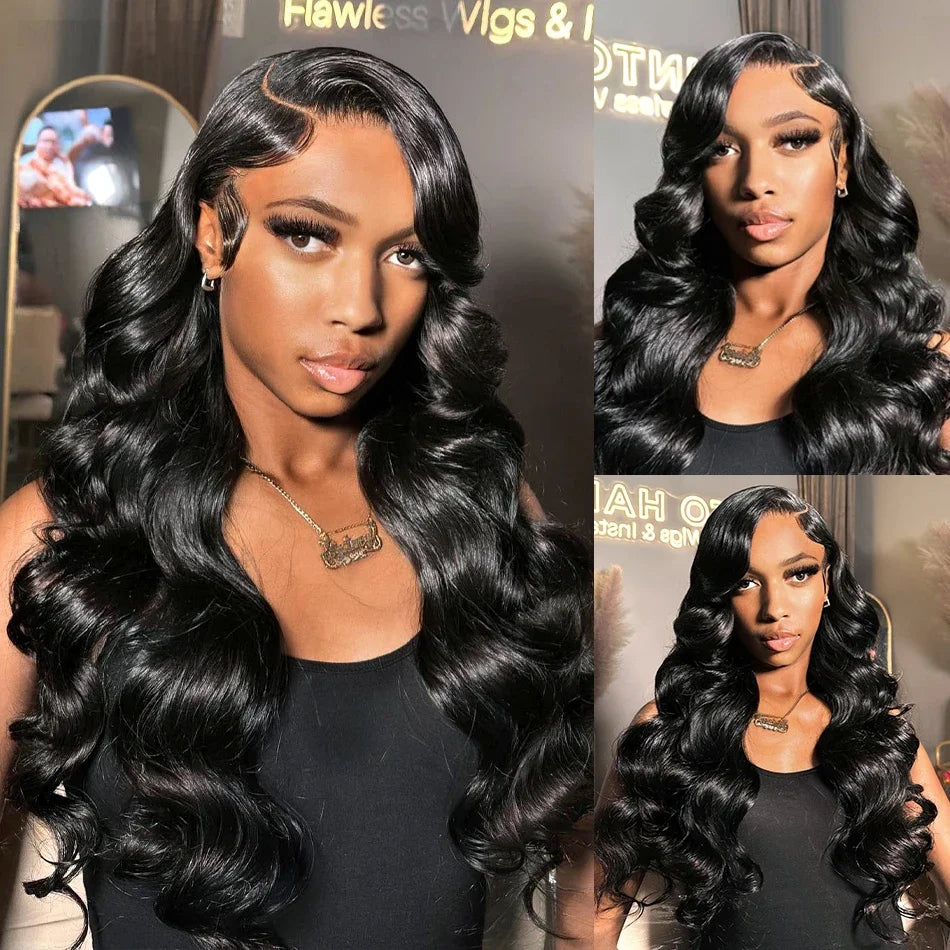 30 38Inch Hd Transparent Lace Frontal Wig 13x4 Body Wave Human Hair Wigs For Black Women Glueless Wigs Loose Deep Wavy Hair