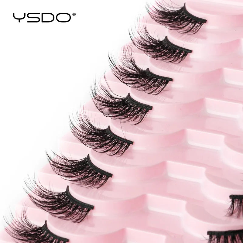YSDO 5/10 Pairs Natural Eyelash Extension Hand Made Maquilagem Fluffy Fake Half Lashes Soft 3D Mink Lashes Makeup Faux Cilios