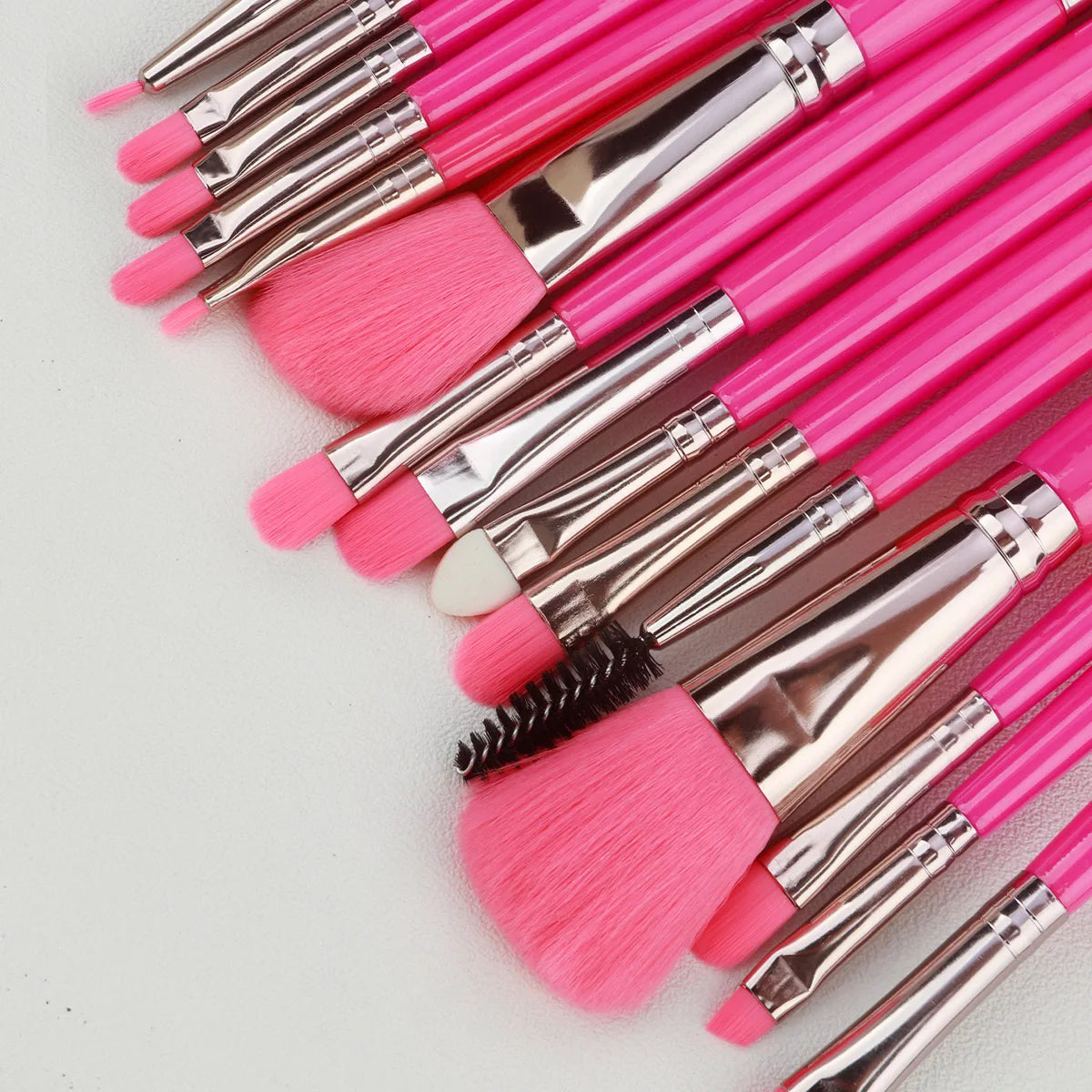 15pc Makeup Brushes Set Face Eyes Make Up Brush Eyelash Eyeshadow Eyebrow Eyeliner Foundation Powder Blush Highlight Lips Brush