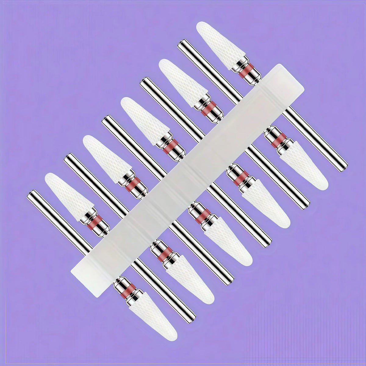 10pcs Ceramic Nail Buffering Heads for Perfect Nail Finish Professional Grade Ceramic Material for Smooth And Shiny Nails