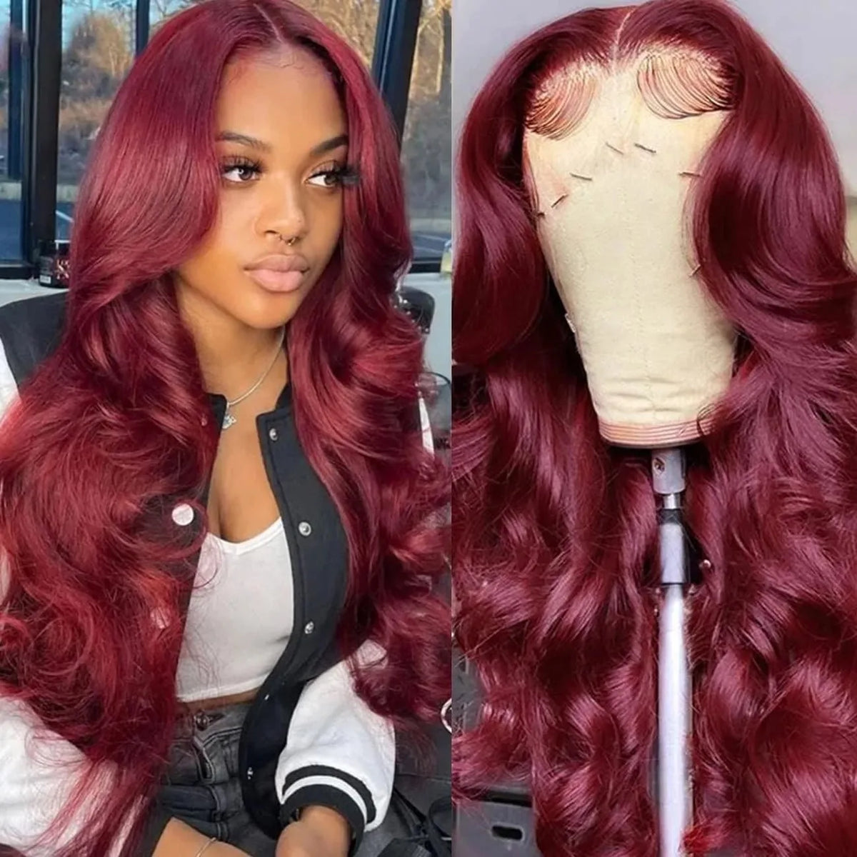 Navy Blue Light Pink Deep Wave Lace Front Wigs Free Part Long Curl Wavy Heat Fiber Synthetic Wig Makeup Cosplay Black Women Use