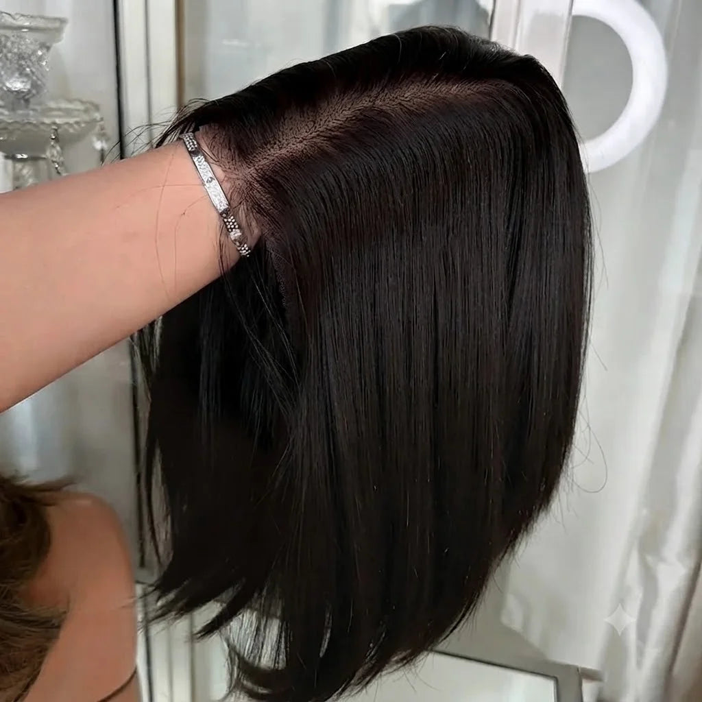13X4 Lace Front Wig Pre Plucked Human Hair Wigs Short Straight Bob 13x6 Lace Front Wigs Remy Brazilian Human Hair Wigs 250% 5x5 Glueless Wig For Women