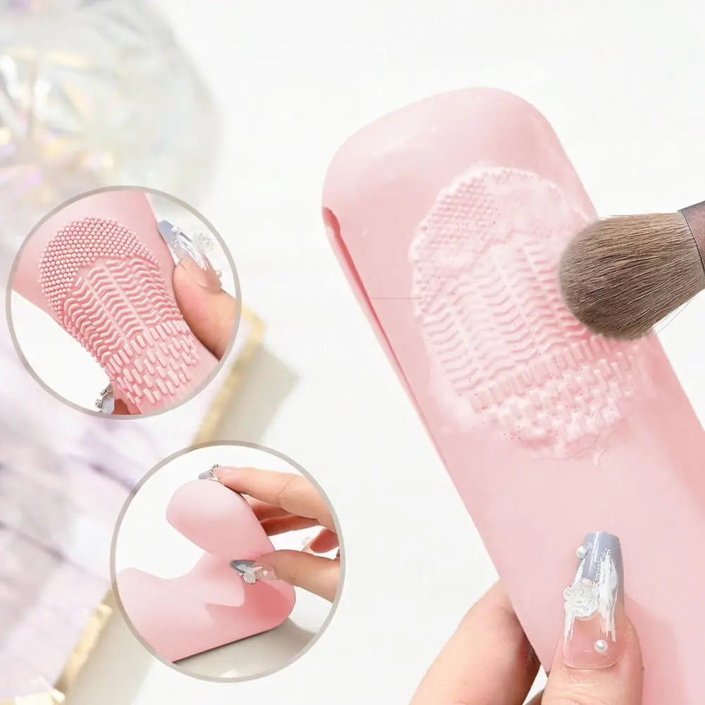 Silicone Makeup Brush Holder Portable Magnetic Cosmetic Bag Travel Dustproof Organizer Case For Rancai Beauty Tools Pouch