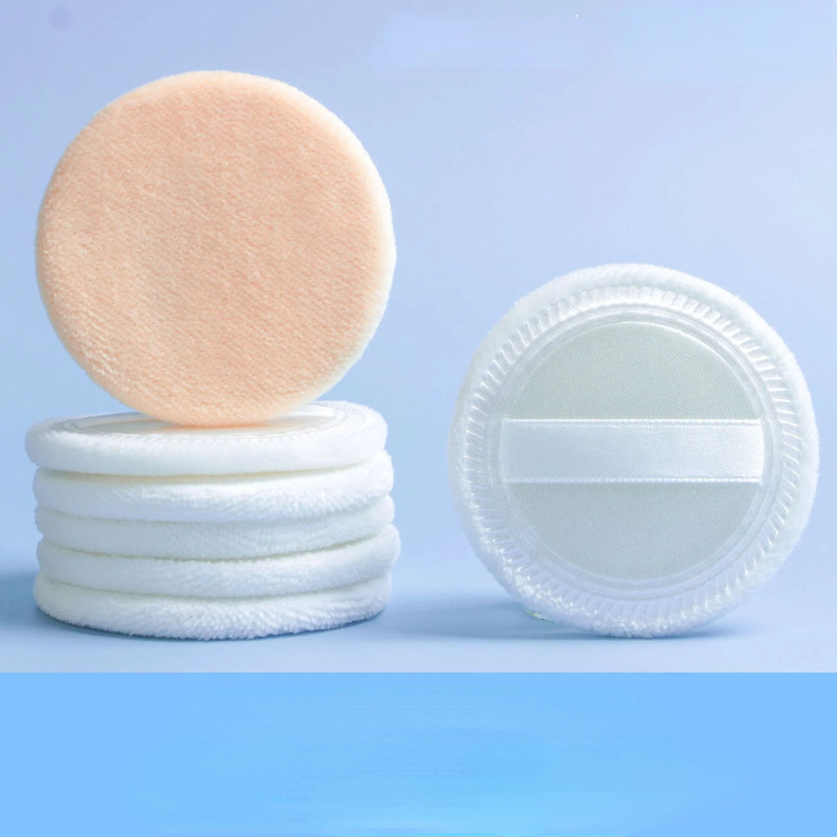 Wholesale 100 Pcs Cotton Dry Powder Puff Honey Powder Loose Powder Makeup Powder Puff Makeup Artist Cotton Puff  Cosmetics Tool