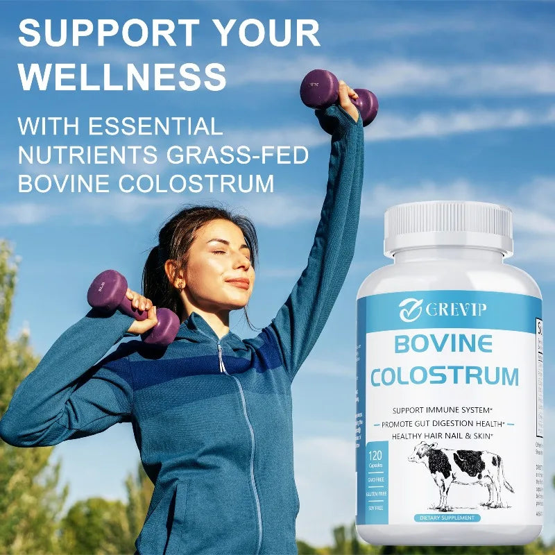 Bovine Colostrum Supplement - Beneficial for Gut Health, Boosts Immunity, Promotes Muscle Recovery, and Provides Immune Support