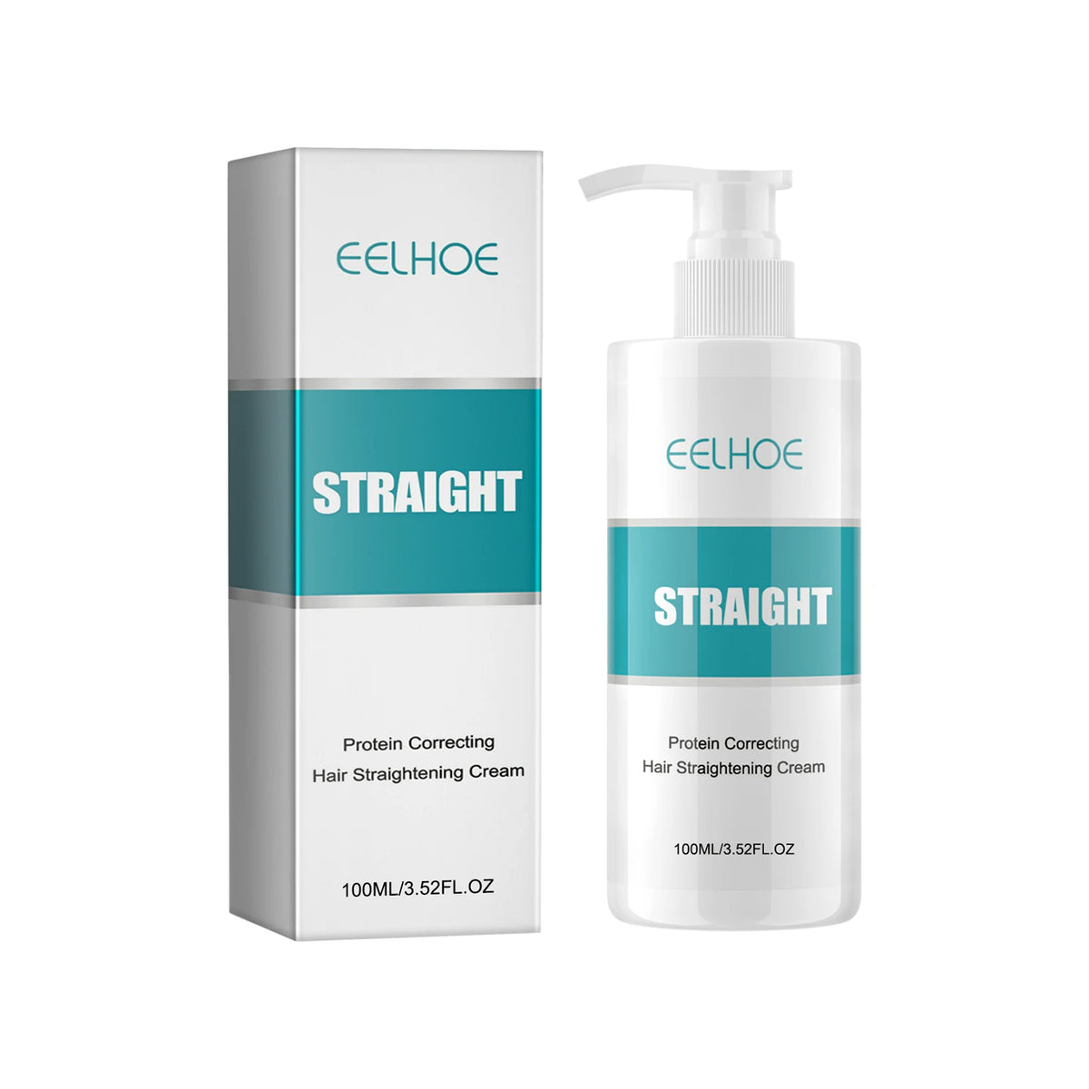 Collagen Smoothing Hair Straightening Cream for Dry Frizzy Hair No Flat Iron Needed Deep Repair Shine Leave In Conditioner 100ml