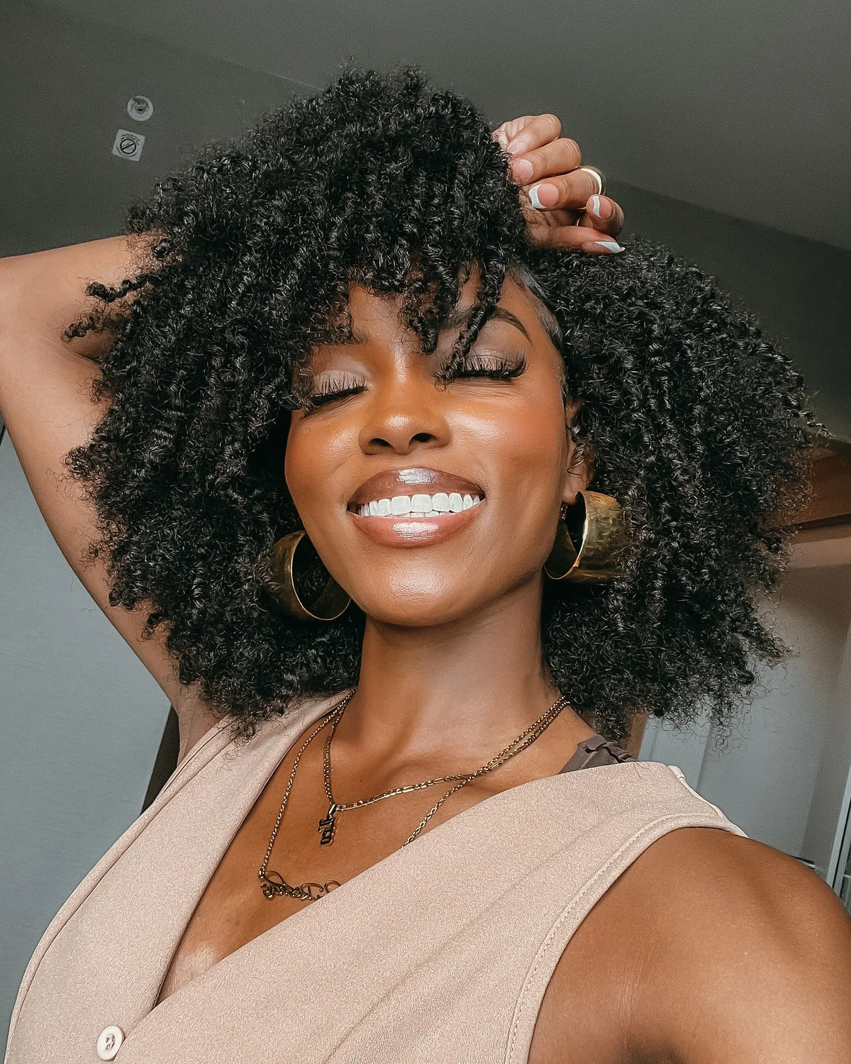 300% Millionaire Queen Half Wigs Wear and Go Beginner Friendly Headband Wig Pixie Curly Half Wig Clip Ins Flip Over Glueless Wig