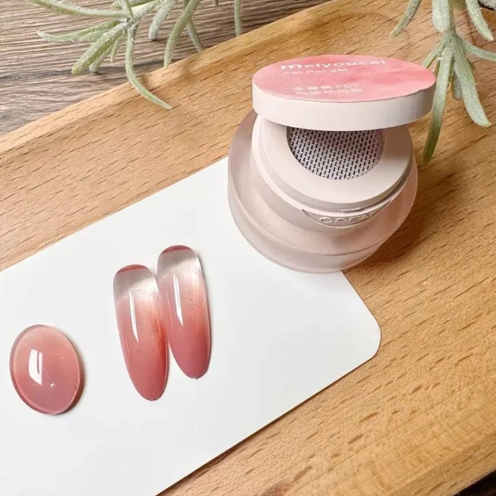 1Jar Cushion Patting Gel Polish Ombre Black White Peach Pat Pat Gel Nail Polish Drawing Liner French Nail Cushion Gradient Gel